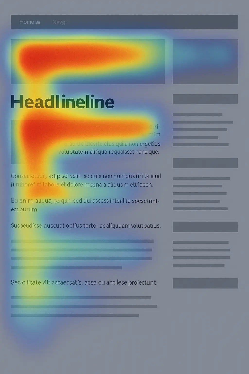 Heatmap f-pattern redesign pagina